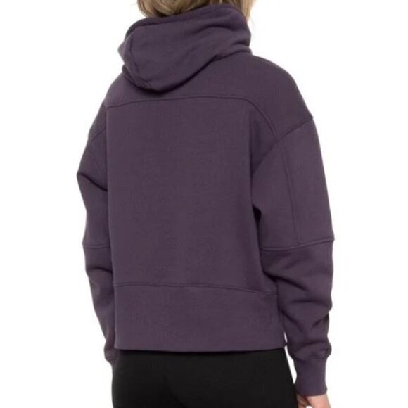 PETLOTON (Women's Medium) Chic 1/2 Zip Pullover Hoodie Purple- Arm Spellout - Picture 3 of 9